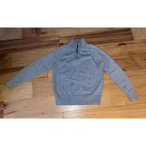 CREWCUTS BOYS GRAY QUARTER ZIP SWEATER SIZE 8 EXCELLENT COND LD1